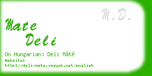 mate deli business card